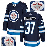 Jets 37 Connor Hellebuyck Navy With Special Glittery Logo Adidas Jersey,baseball caps,new era cap wholesale,wholesale hats